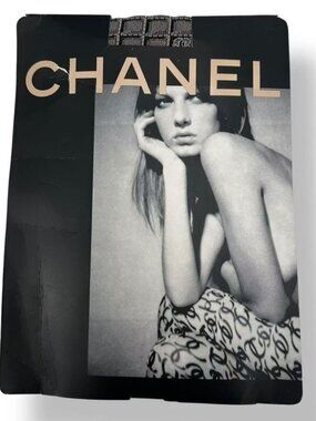 Chanel Stockings CC Logo Tights Gray 3 Shoulder Bag